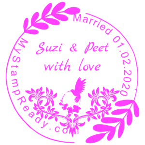 Custom made stamp for wedding for 2,5 dollar only by MyStampReady Custom made stamp for wedding for 2,5 dollar only by MyStampReady