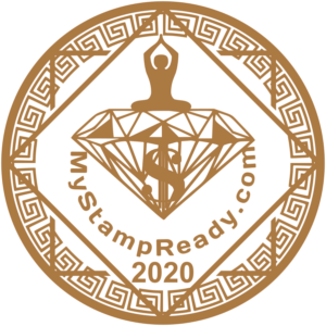 Custom stamp in gold created with the stamp maker online Custom stamp in gold created with the stamp maker online