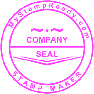 Stamp pink with company network address from MyStampReady