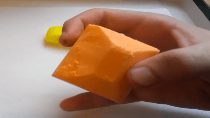 Create stamp of dense foam