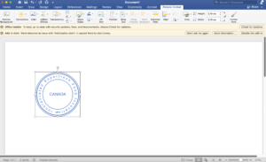 Create rubber stamp in Word