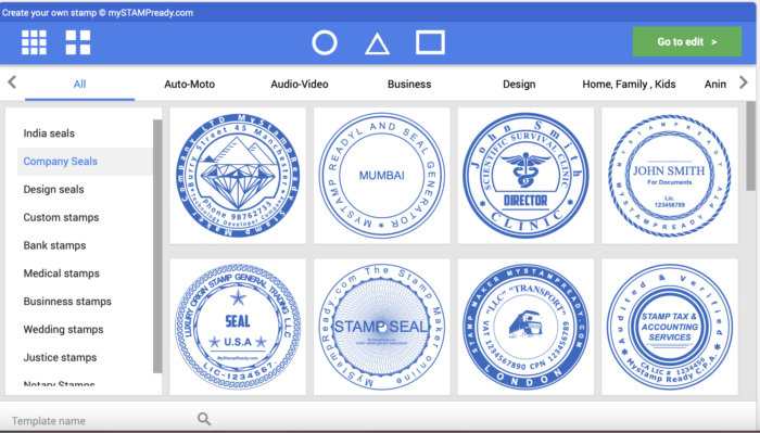 Company Seal Templates from MyStampReady