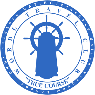 Design a 38mm Blue Round Rubber Stamp with a Steering Wheel