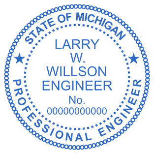 Professional Engineer Stamp for Larry Willson | Customize for $2.5