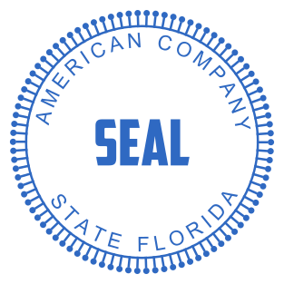 Circular Company Stamp for American Company | Customize for $2.5