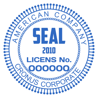 Company Seal with Double Ornamental Circles | Customize Today