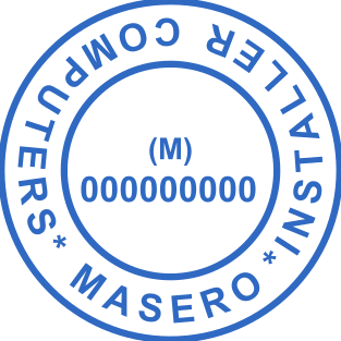 Circular Stamp with Thick Rings, Company Name, and Number | Customize for $2.5