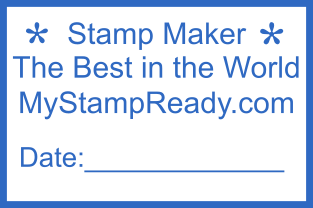 Rectangular date stamp from the best online seal maker №1550