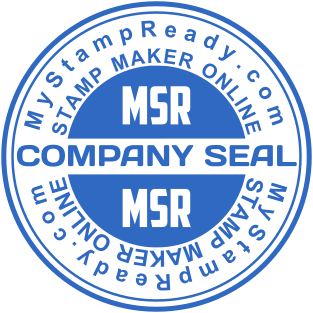 Round company seal with individual design №1606