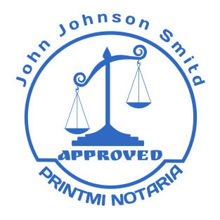 Creative stamp for notaria services with a large logo №1615