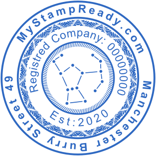 Round seal with original design for a company from Manchester №1616