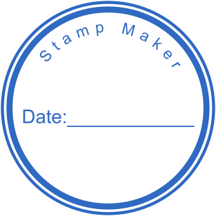 Stamp mockup №1623,Size :40mm