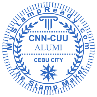 Round seal with a company logo made in online stamp maker №1684