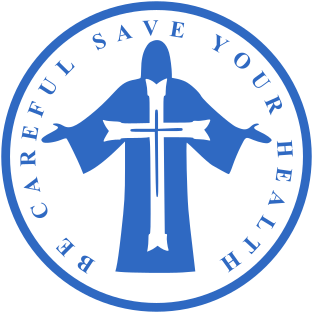 Creative round seal with original logo for a health department №1731