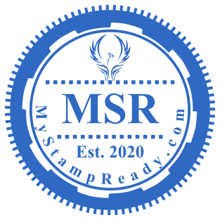 Beautiful seal of round shape with logo for MSR company №1738