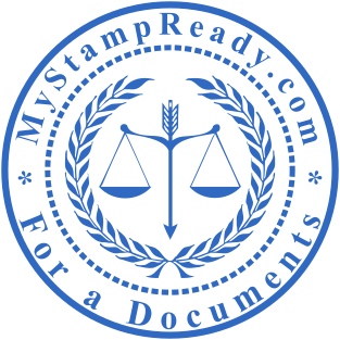 Creative design for rubber stamp of round shape for documents №1798