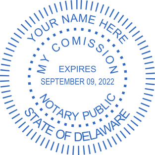 Design a Custom Round Delaware Notary Stamp | Personalize Online for $2.5