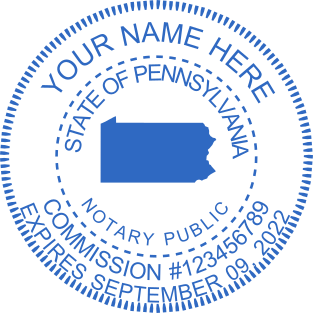 Design Your Round Pennsylvania Notary Stamp | Personalize Online for $2.5