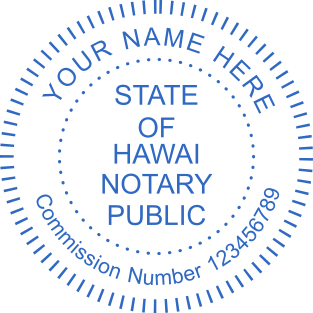 Design Your Custom Hawaii Notary Stamp | Personalize Online $2.5