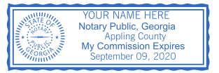 Design Your Custom Rectangular Georgia Notary Stamp | Personalize Online Now