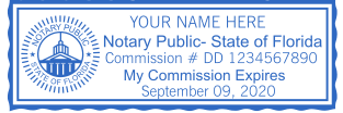 Get Your Custom Rectangular Florida Notary Stamp with State Seal for $2.5