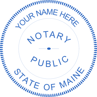 Custom Round Maine Notary Stamp with Your Name $2.5