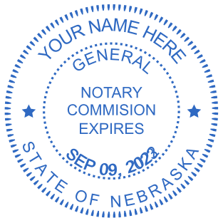 Design and Order Your Personalized Nebraska Round Notary Stamp