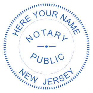 Create Your Own Personalized New Jersey Round Notary Stamp