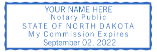 Customize Your North Dakota Rectangle Notary Stamp