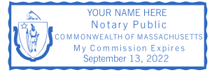 Create Your Personalized Massachusetts Rectangle Notary Stamp
