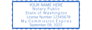 Design and Order Your Personalized Washington Rectangle Notary Stamp