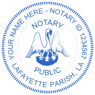 Create Your Own Lafayette Parish Notary Stamp from $2.5