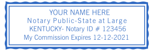 Design Your Own 3x1 inch Rectangular Kentucky Notary Stamp from $2.5