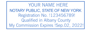 Design a 3x1 inch Rectangular New York Notary Stamp without Emblem from $2.5