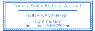 Design a 76x25mm Blue Rectangular Notary Public Seal Stamp from $2.5